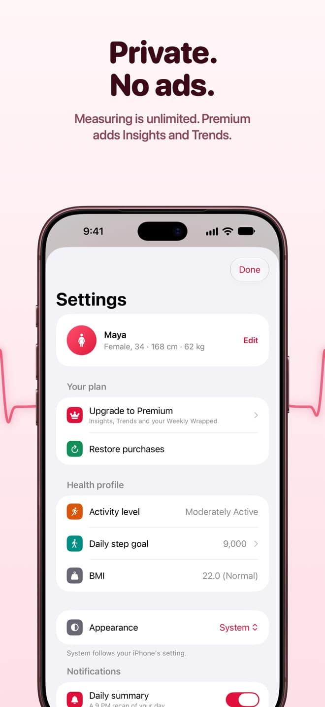 Private, with no ads